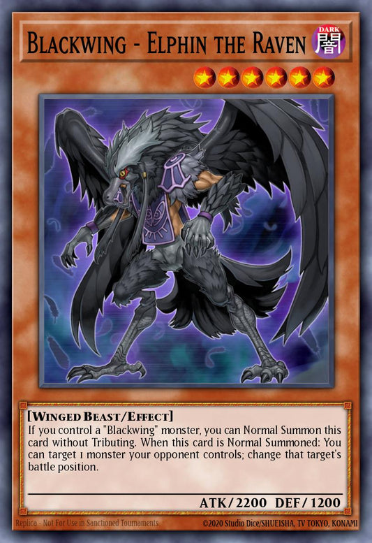 BF-漆黒のエルフェン RGBT-013 レリーフ（Blackwing Elphin the Raven）