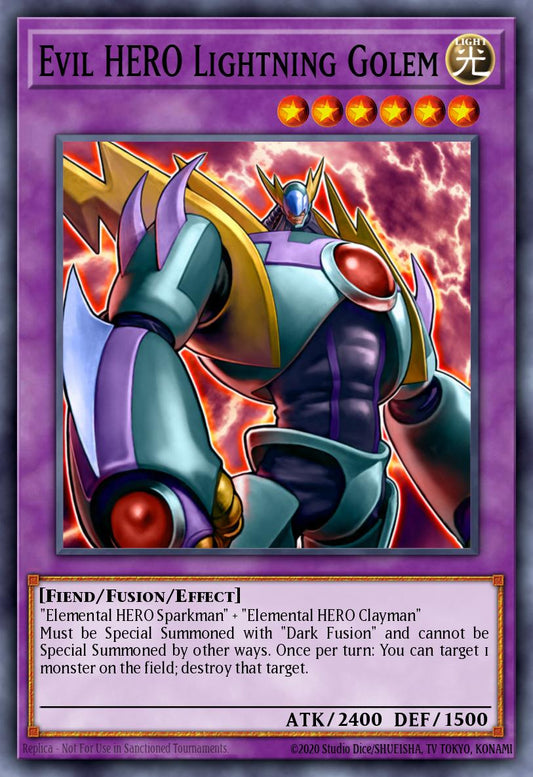 E-HERO ライトニング・ゴーレム GLAS-039 レリーフ（Evil HERO Lightning Golem）