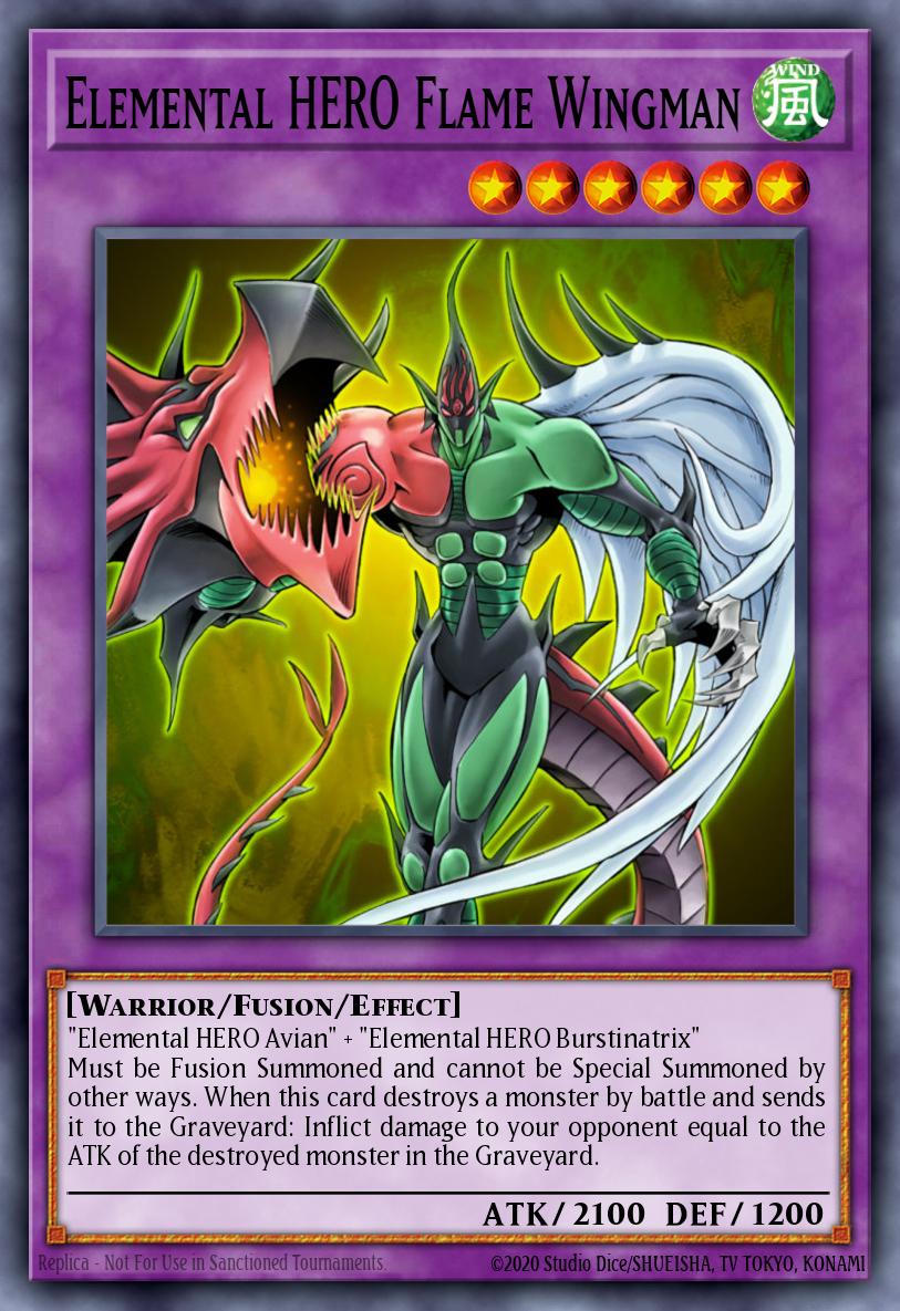 E・HERO フレイム・ウィングマン TLM-035 レリーフ（Elemental HERO Flame Wingman）