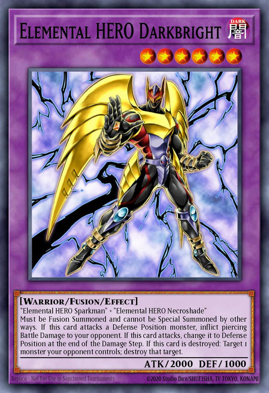 E・HERO ダーク・ブライトマン TAEV-042 レリーフ（Elemental HERO Darkbright）