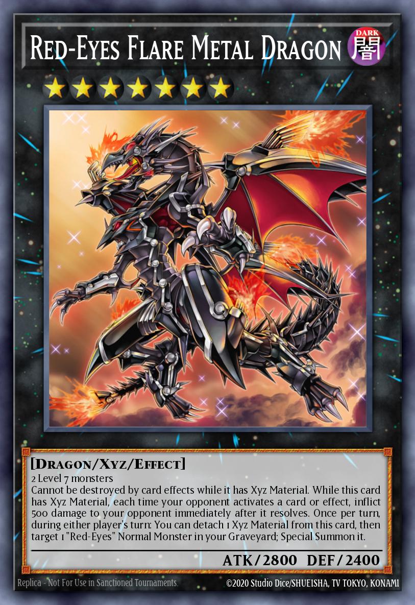 Red Eyes Flare Metal Dragon RA01-038 レリーフ
