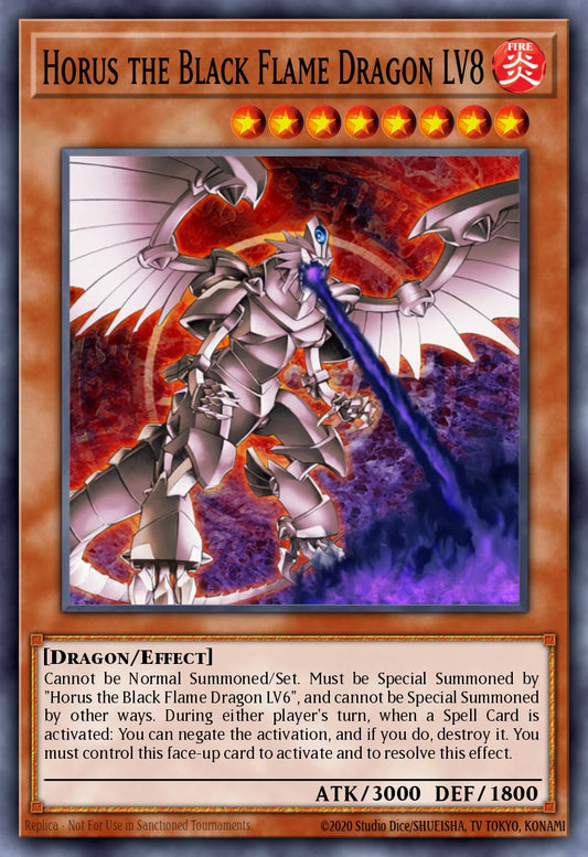 ホルスの黒炎竜 LV8 SOD-008 レリーフ（Horus the Black Flame Dragon LV8）