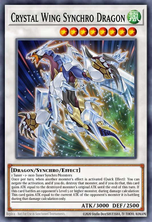 Crystal Wing Synchro Dragon RA02-029 レリーフ