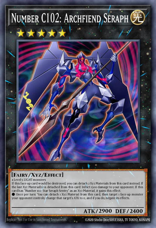 CNo.102 光堕天使ノーブル・デーモン PRIO-044 レリーフ（Number C102 Archfiend Seraph）