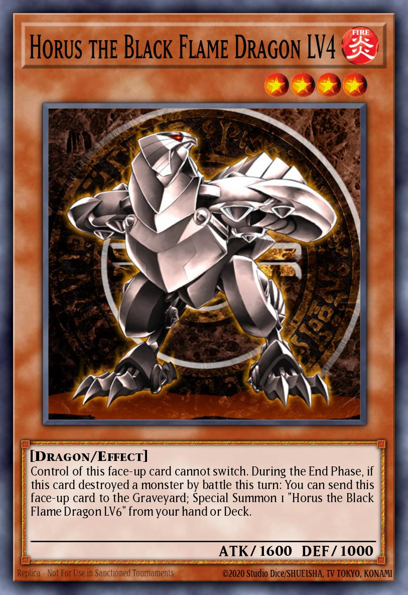 ホルスの黒炎竜 LV4 SOD-006 レリーフ（Horus the Black Flame Dragon LV4）