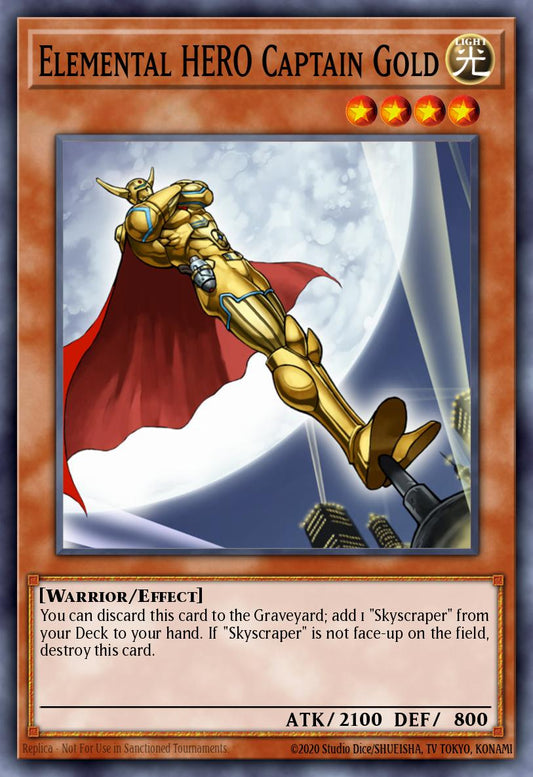 E・HERO キャプテン・ゴールド FOTB-014 レリーフ（Elemental HERO Captain Gold）