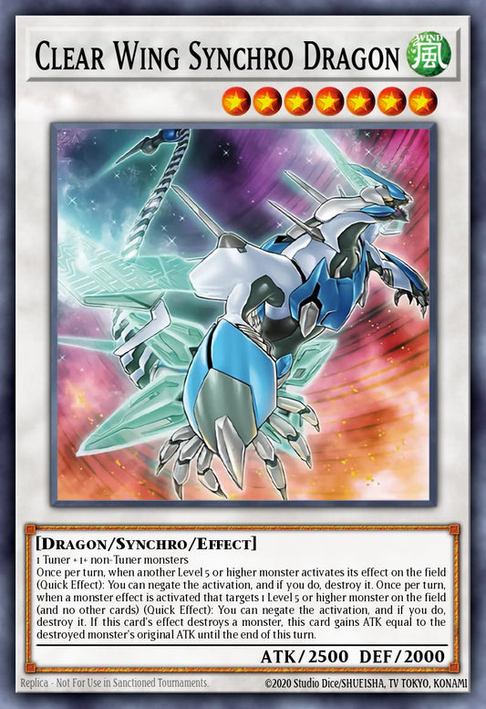 クリアウィング・シンクロ・ドラゴン CROS-046 レリーフ（Clear Wing Synchro Dragon）