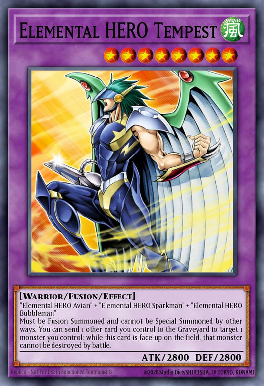 E・HERO テンペスター EEN-034 レリーフ（Elemental HERO Tempest）