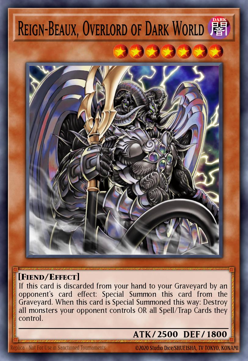 暗黒界の魔神 レイン STON-017 レリーフ（Reign Beaux Overlord of Dark World）